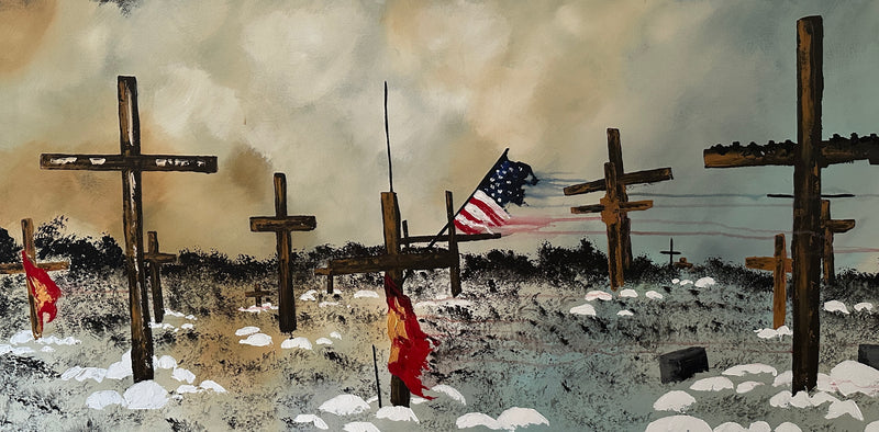 The boys rest here 24x48