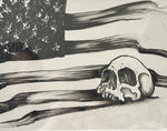 Sketch flag and skull