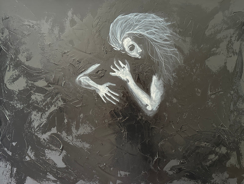 I will hold you till the darkness fades 30x40