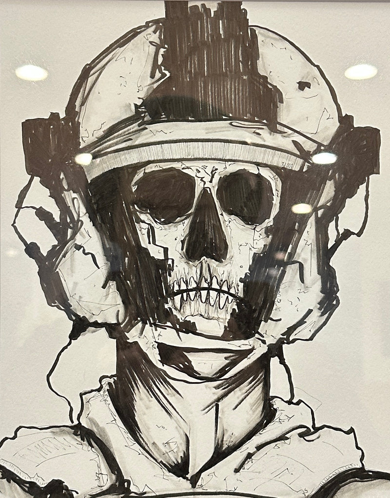 Sketch, beneath the face