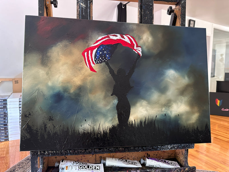 Beneath this Flag 20x30