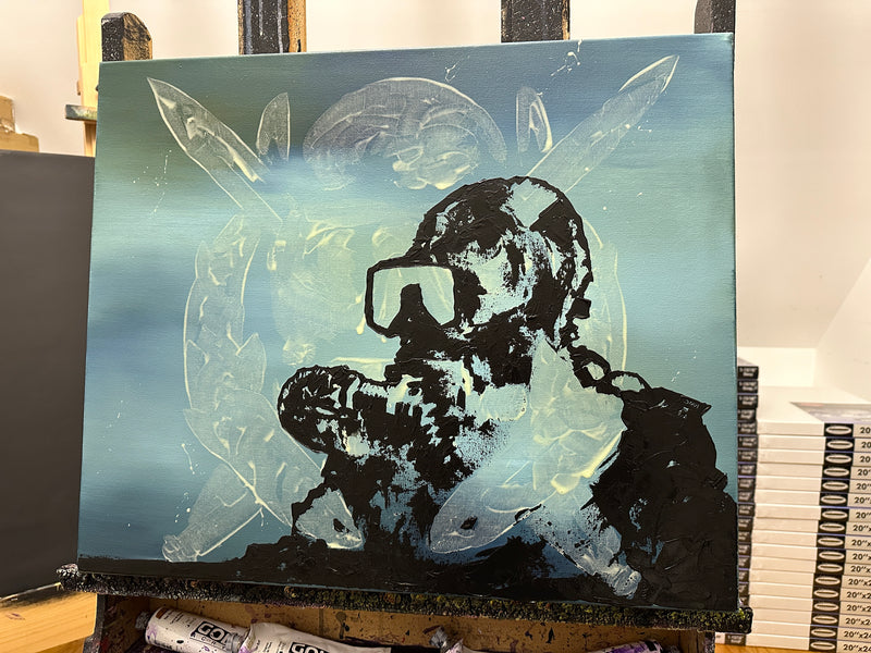 Invader Girl Combat Diver 20x24 – Invadergirl Art