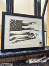 Sketch flag and skull