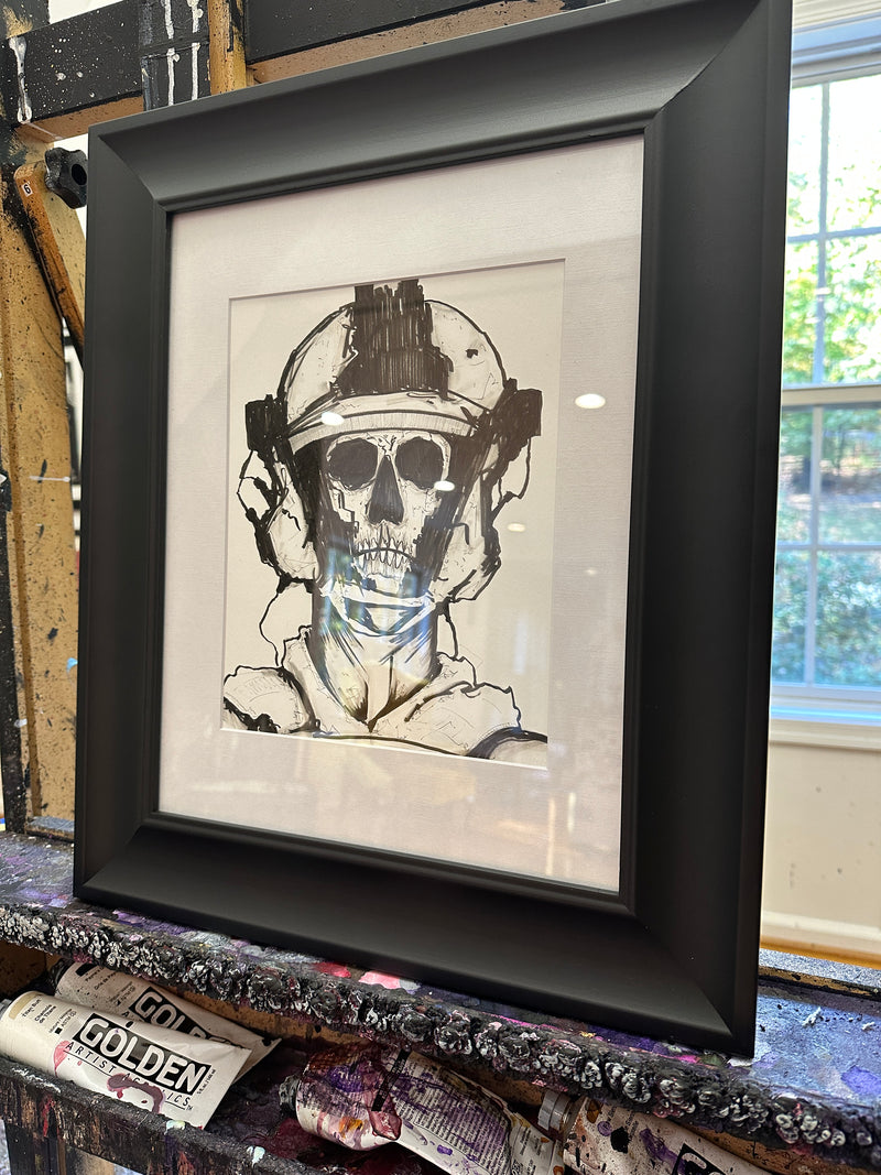 Sketch, beneath the face