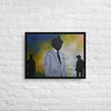 Gray Man Framed canvas