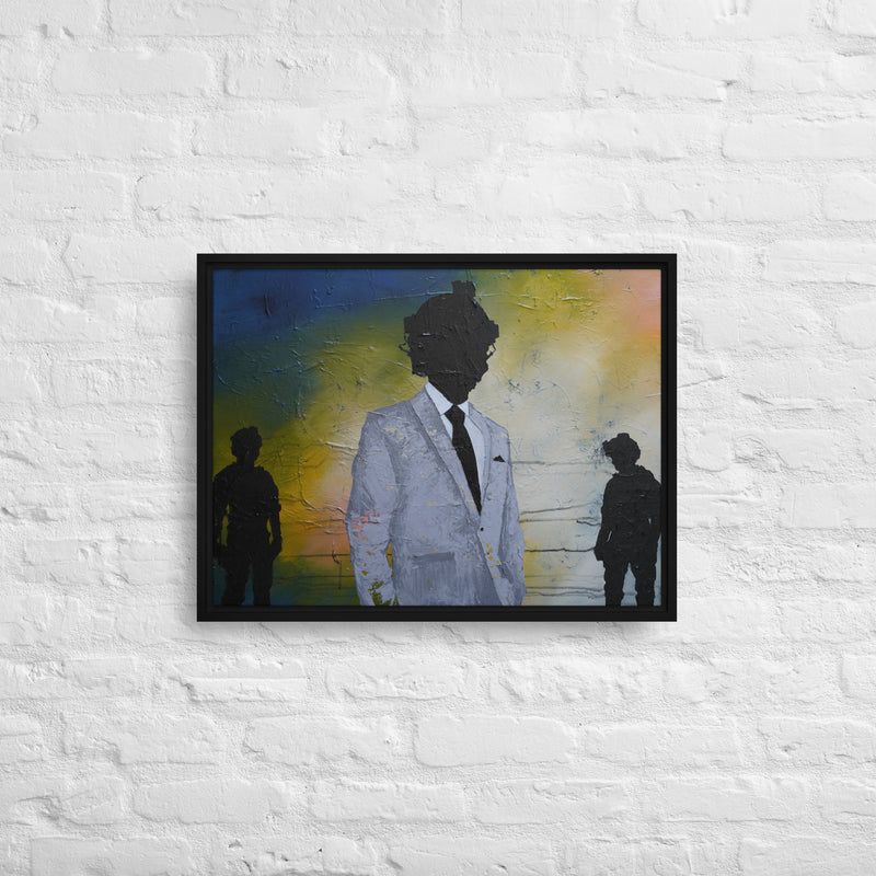 Gray Man Framed canvas