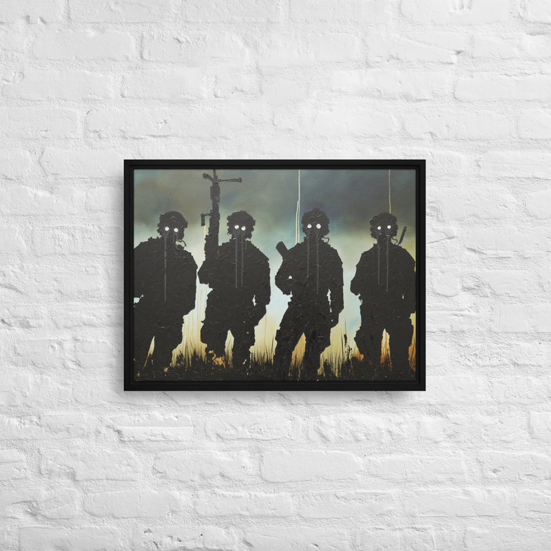 War leaves a mark Framed canvas