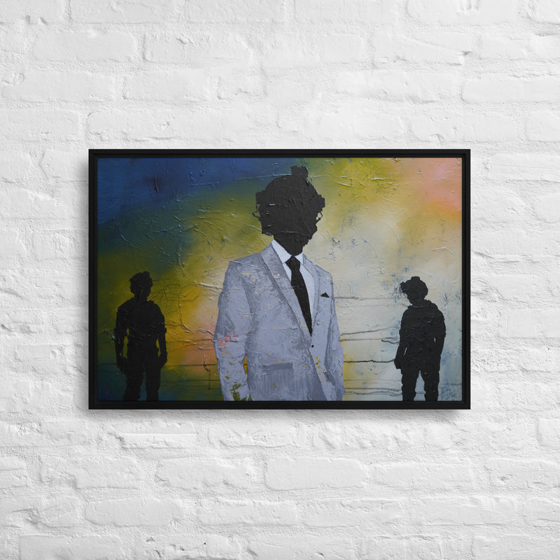 Gray Man Framed canvas