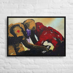 Fighting Death Framed canvas