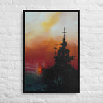 War Ship Framed canvas