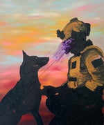 Man and his Dog 20x24