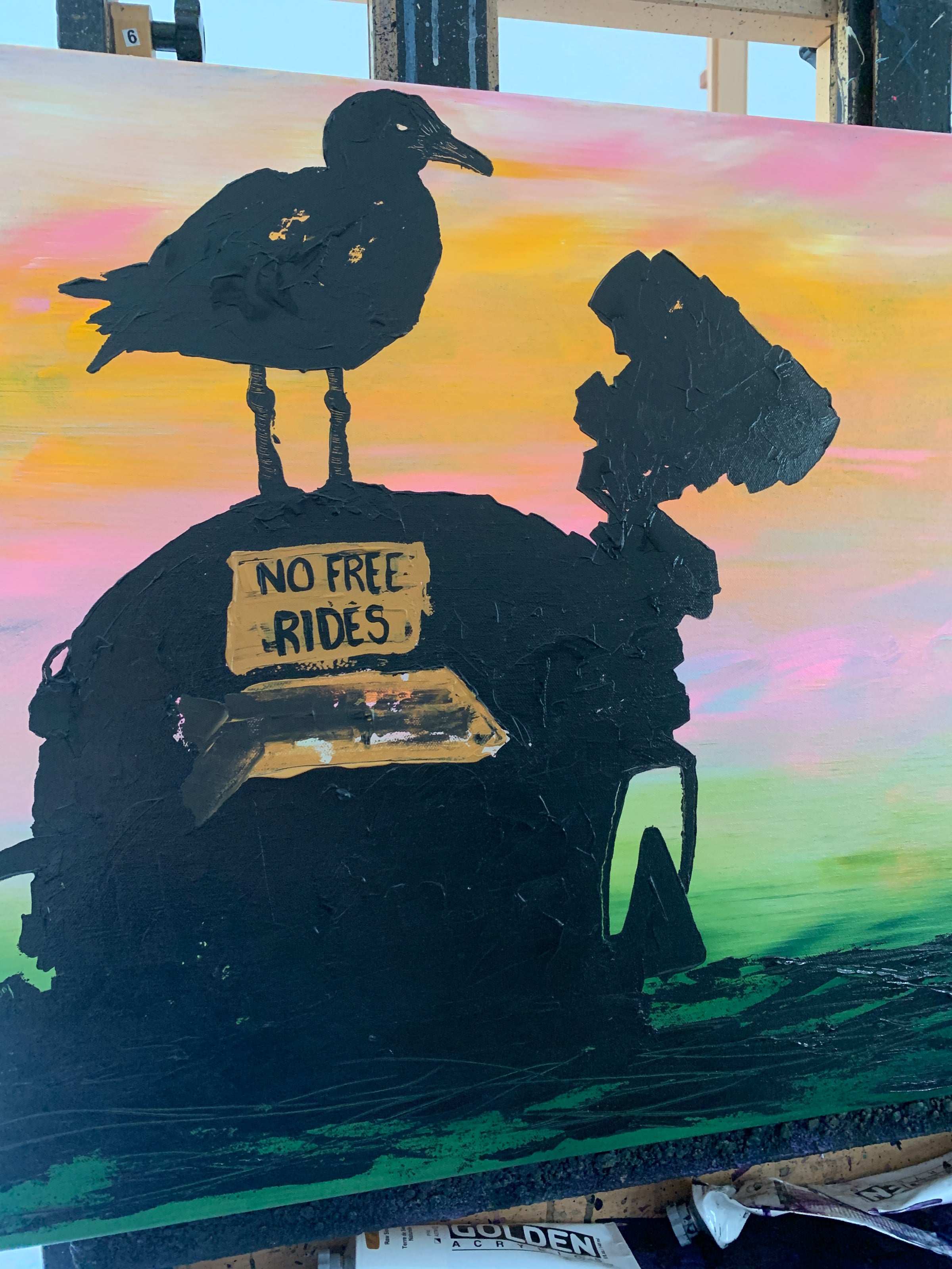 No Free Rides Edited No Free Rides 20x30 – Invadergirl Art