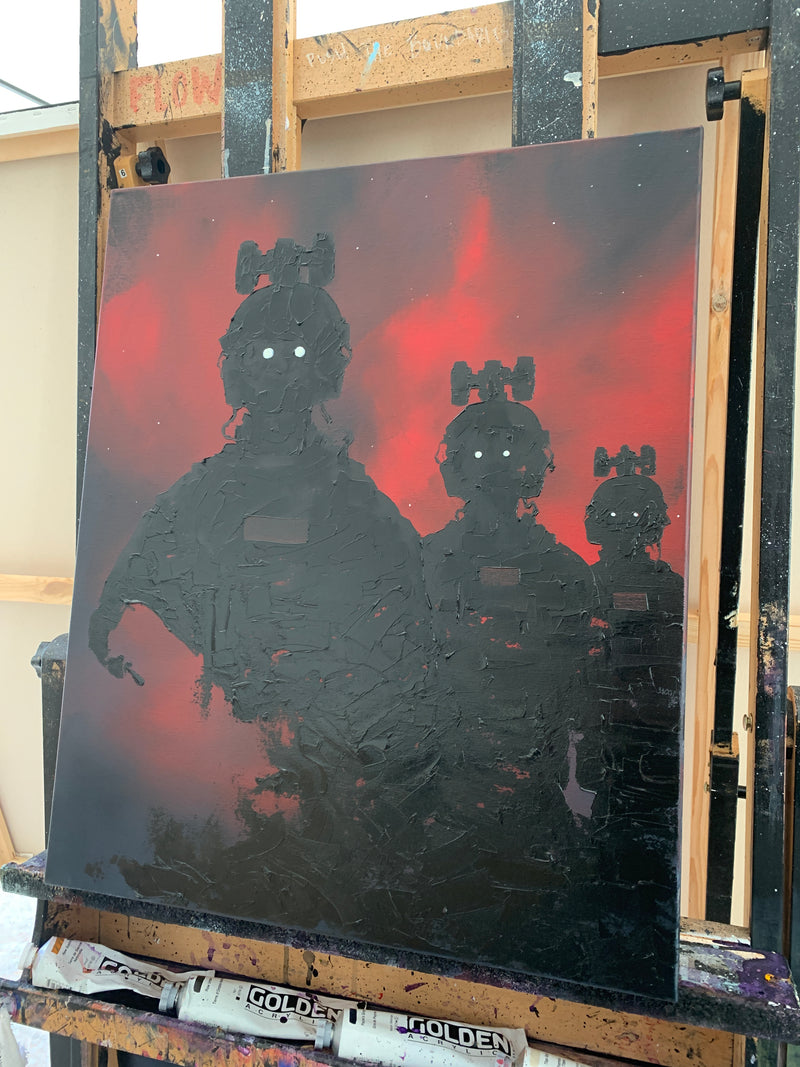 A Red Night 20x24