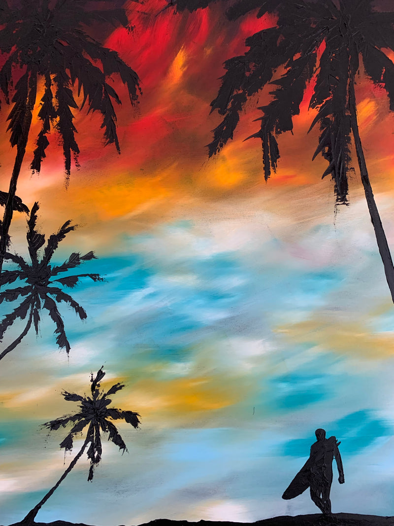 Gone Surfing 36x36