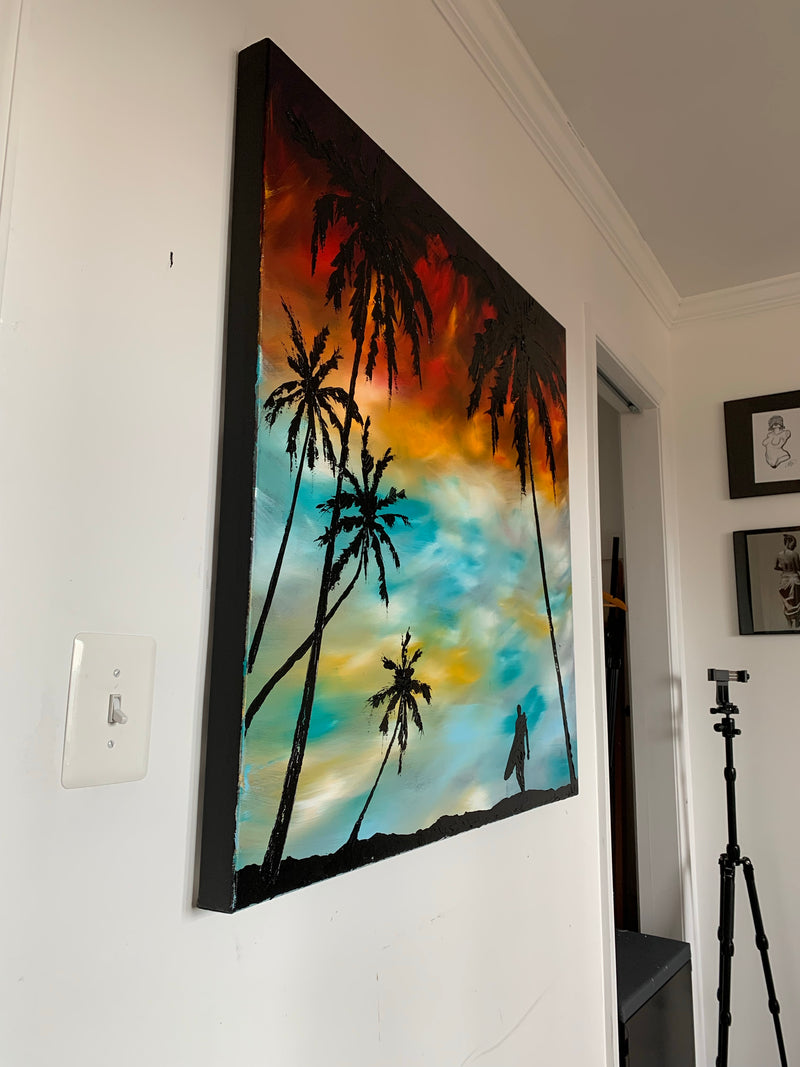 Gone Surfing 36x36