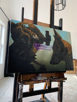 Man and Dog 24x36