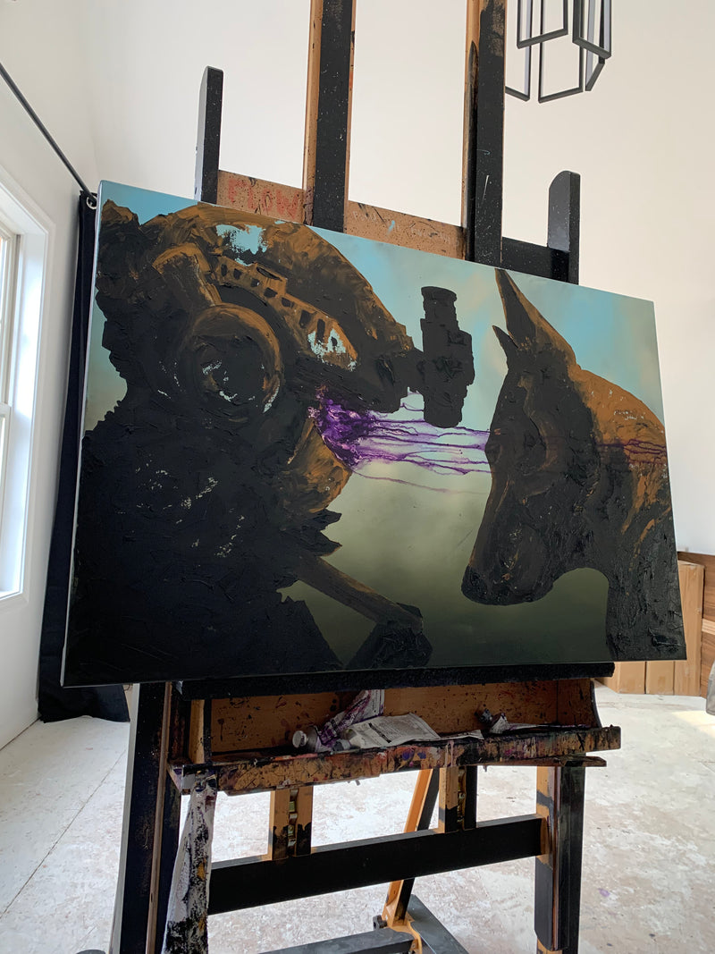 Man and Dog 24x36