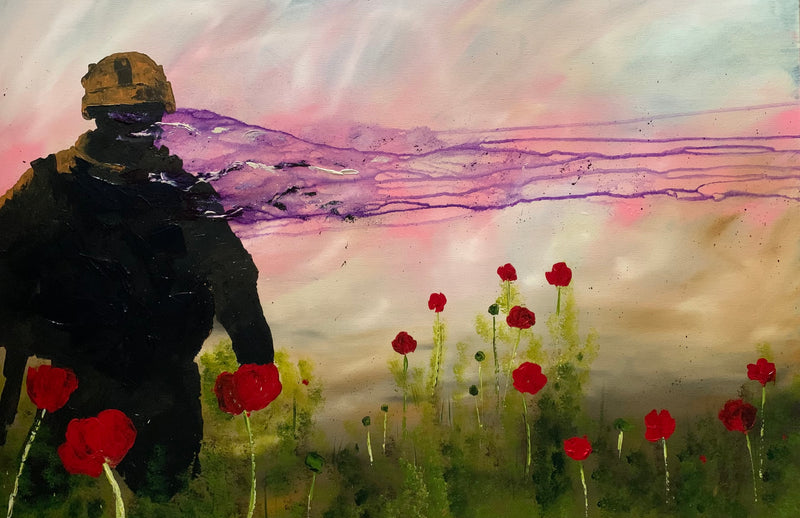In the poppy fields I walk 24x36