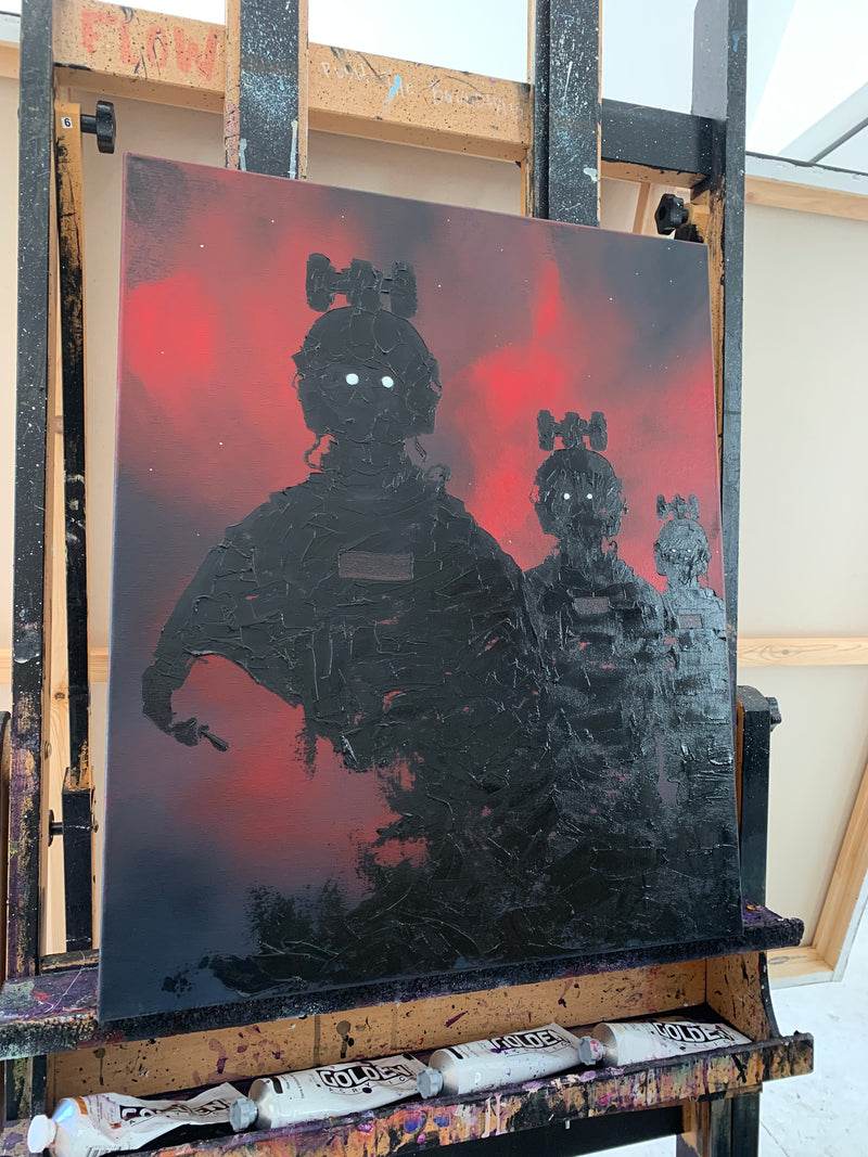A Red Night 20x24